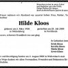Kloos Hilde 1958-2000 Todesanzeige